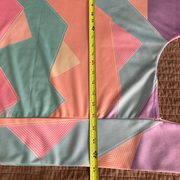 Charleston Fashions Vintage 80s Pastel Pullover KnitTop w Side Tie Sash  14/16 - Picture 5 of 9